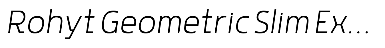 Rohyt Geometric Slim ExtraLight Italic